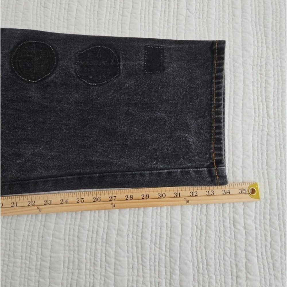 Platinum FUBU Harlem Globetrotters Jeans Big D Meadowlark Patches Removed 36x34 - Picture 7 of 15